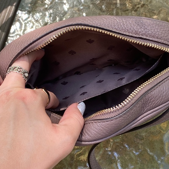 Kate Spade Purple Spade Logo Leather Crossbody - Picture 4 of 16